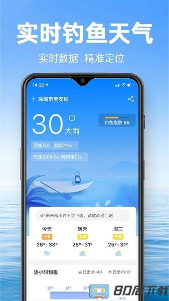 钓鱼通天气气压预报软件